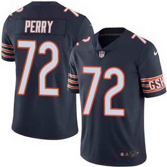 Nike Bears #72 William Perry Navy Blue Mens Stitched NFL Limited Rush Jersey